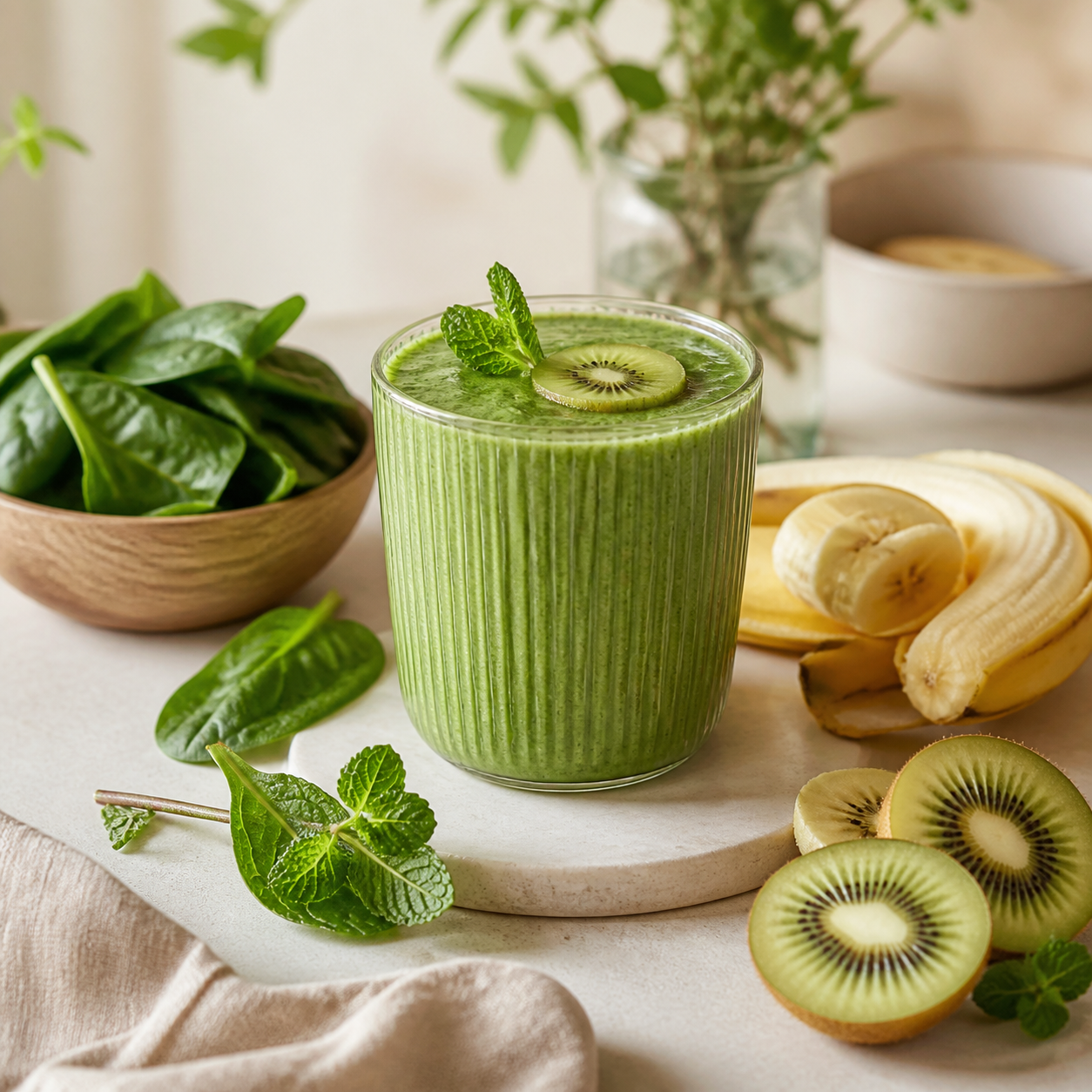 Yeşil detoks smoothie